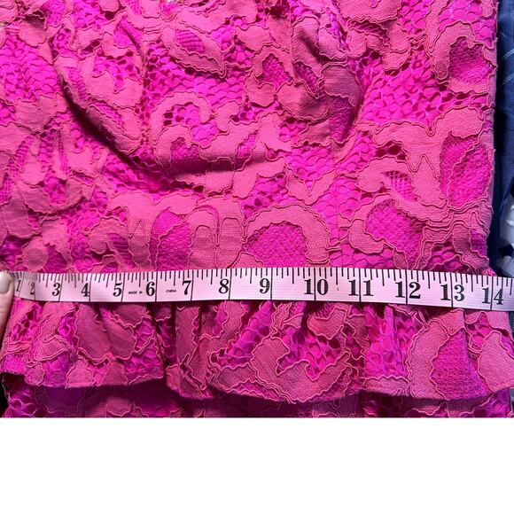 Lilly Pulitzer Lace Open Back Cocktail Dress Sz 4 Barbie Pink Preppy Party Girly - Picture 6 of 10